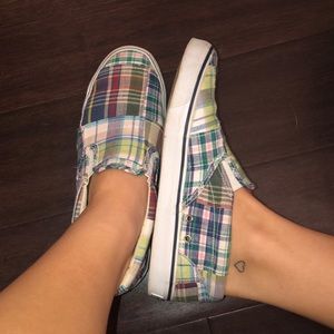 Plaid Sperry shoes